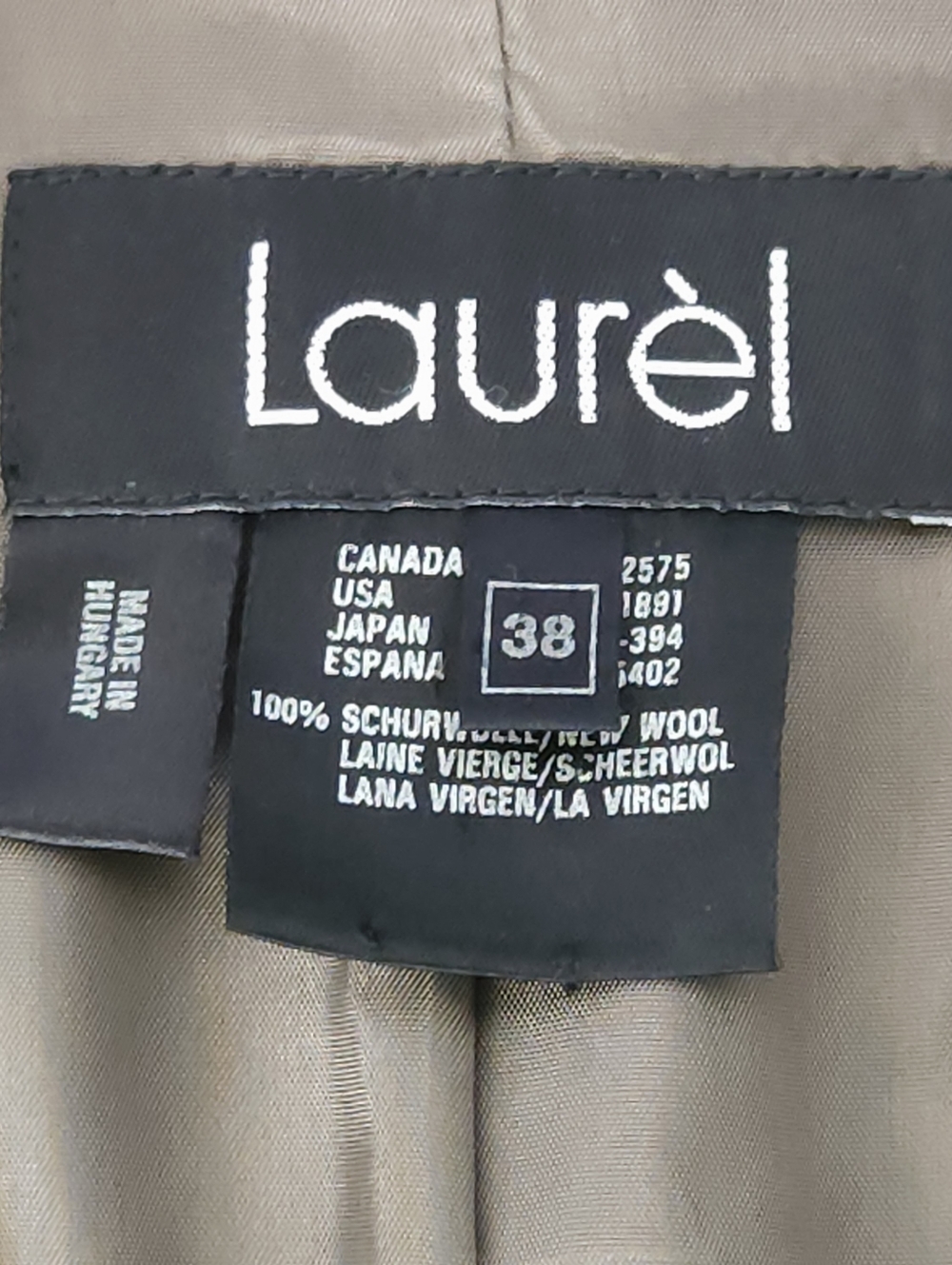 Laurèl by Escada Women's Brown Virgin Wool Blazer 38 EU / 8 US Vintage European - Picture 4 of 8
